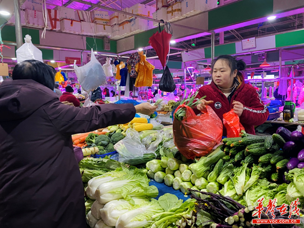 春节期间，湖南蔬果、水产品等价格稳中有涨