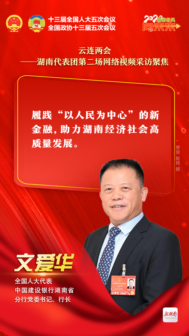 海报｜“云”上话未来！湖南团5位代表个个有妙招