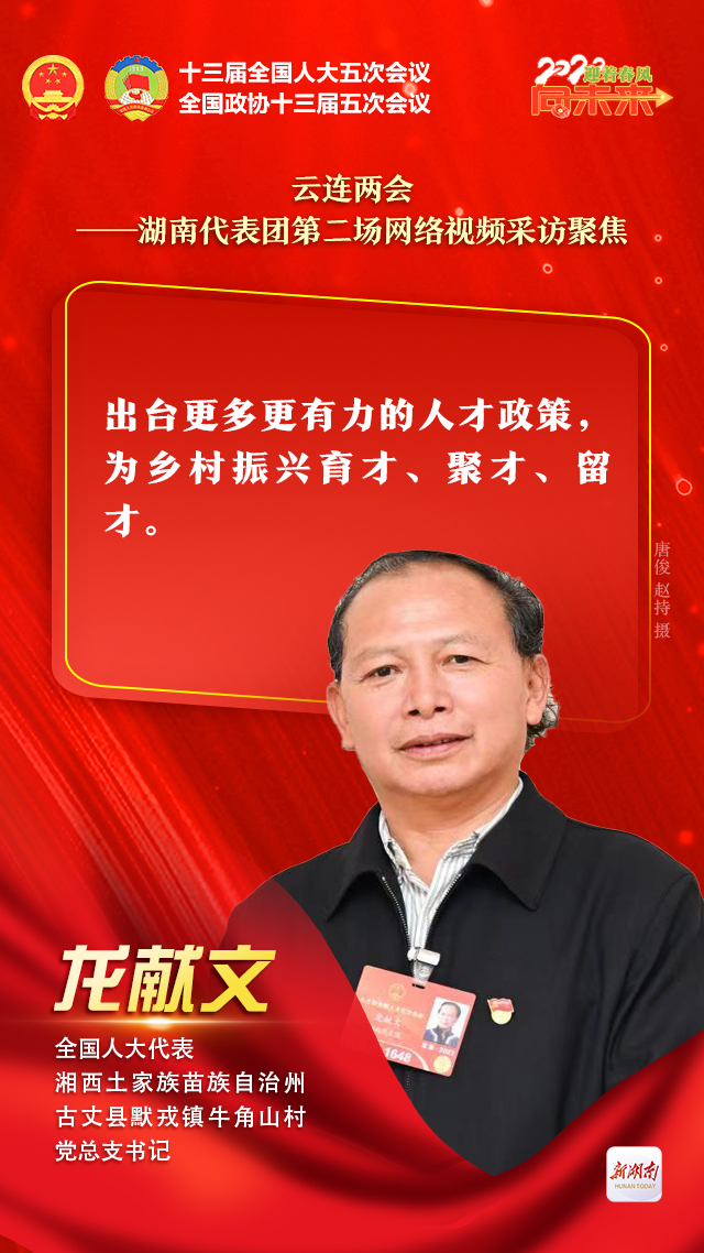 海报｜“云”上话未来！湖南团5位代表个个有妙招