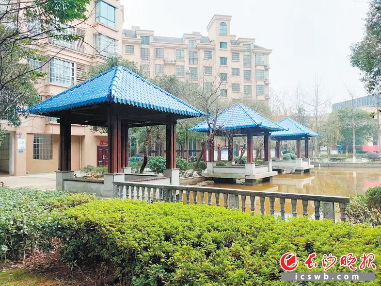 改造后的水木清华一期景观公园美景如画。长沙晚报全媒体记者 张禹 摄