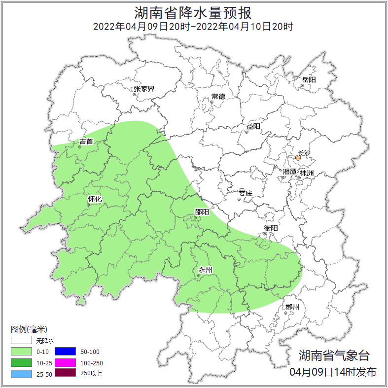 本周末湖南大部“晴热”天气持续 11日晚开始有较强降雨过程