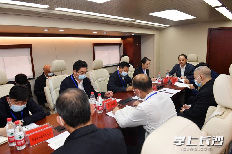 全市居民自建房大排查大整治工作推进视频会议召开。均为长沙晚报全媒体记者 王志伟 摄