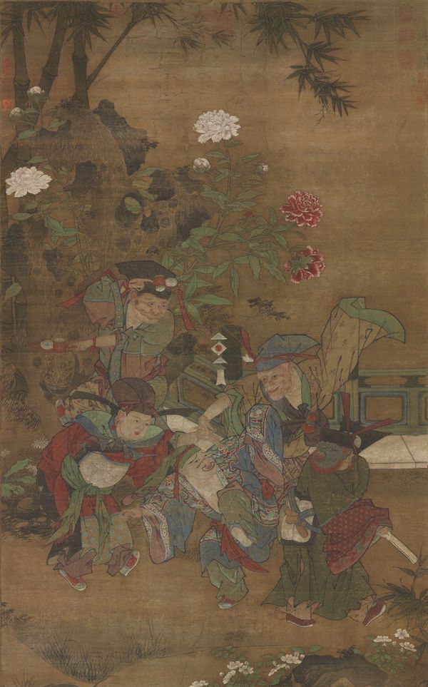 （传）宋 苏汉臣 《画五瑞图》轴   台北故宫博物院藏