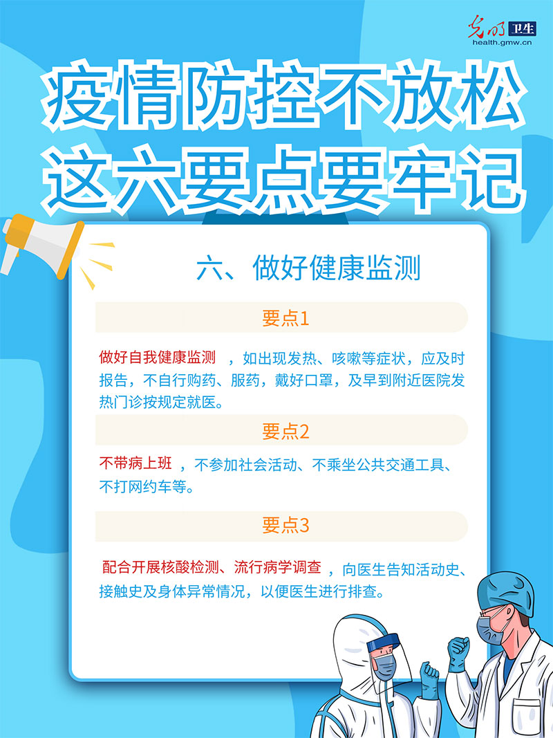 【防疫科普海报】疫情防控不放松，这六要点要牢记