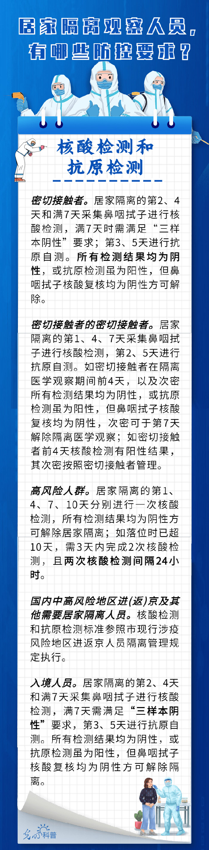 【防疫科普】居家隔离观察人员，有哪些防控要求？