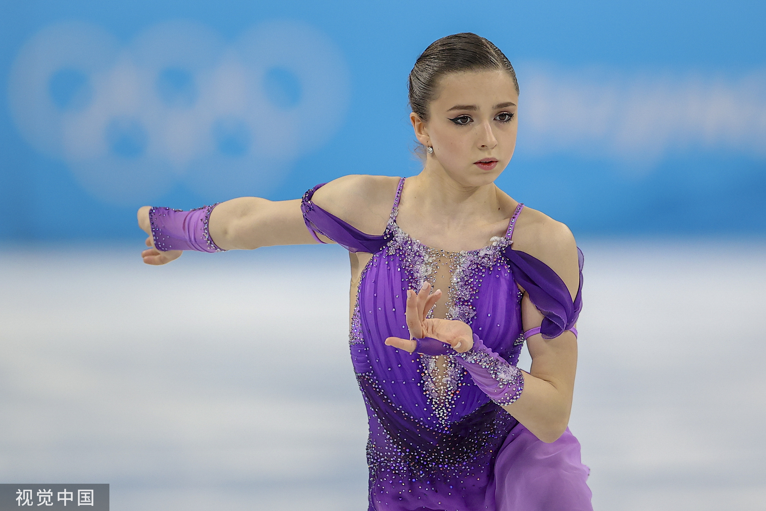 15岁的“K宝”瓦利耶娃参加北京冬奥会。