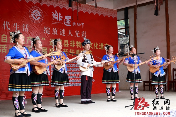 2.侗族群众身着盛装在表演侗族琵琶弹唱。.jpg