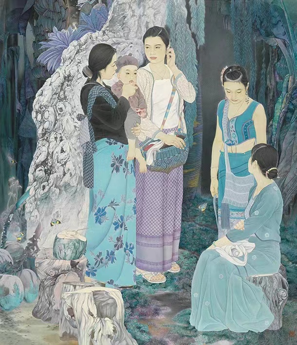 《在水一方》220x188cm 2009年.jpg