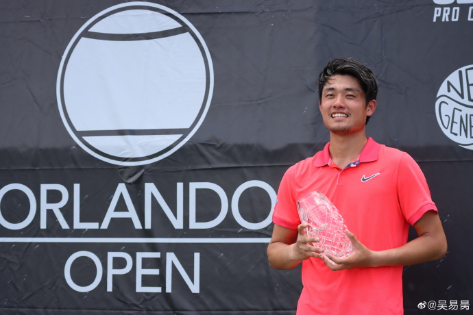 ATP奥兰多挑战赛，吴易昺夺冠。