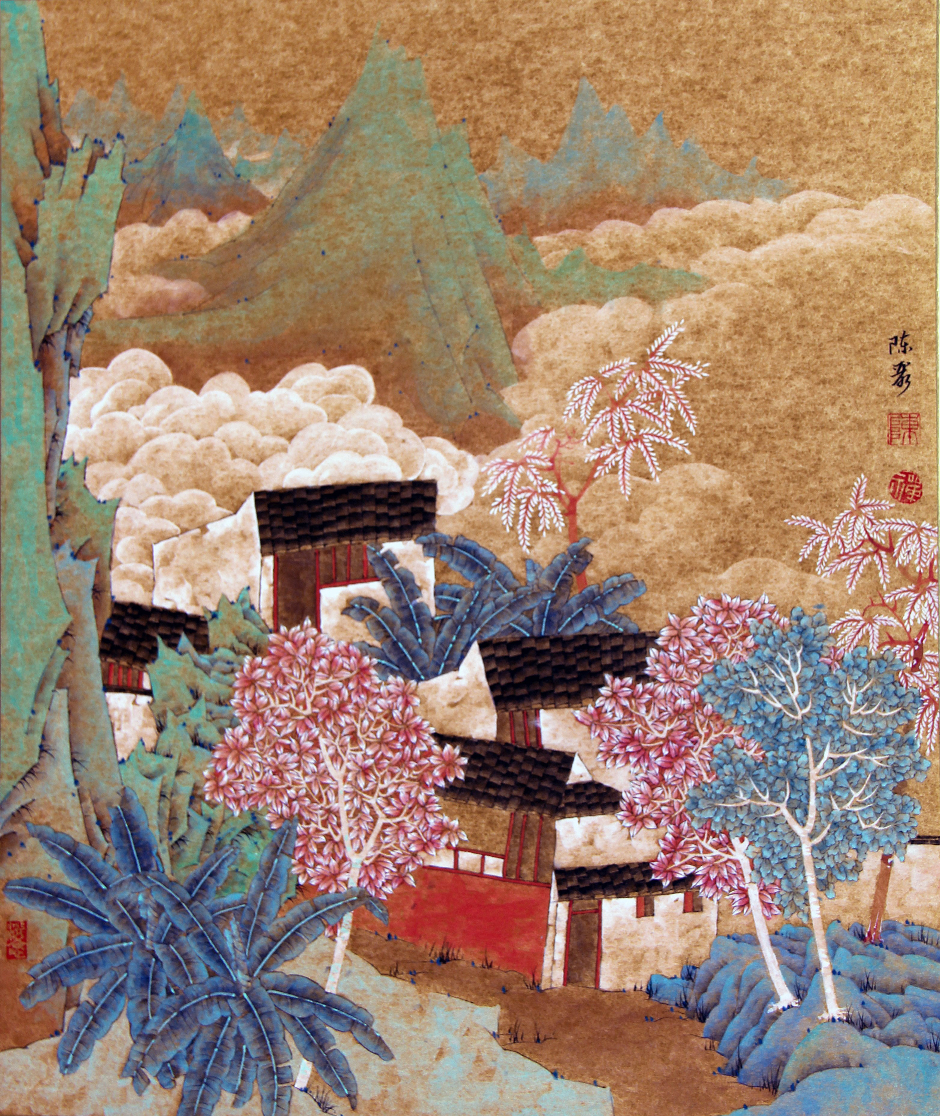归云、45X52cm、金卡纸、2011年.jpg