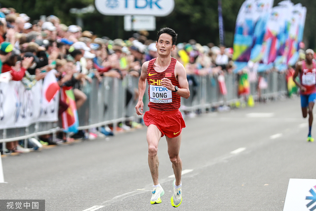 董国建为中国马拉松创造了世锦赛最快成绩。