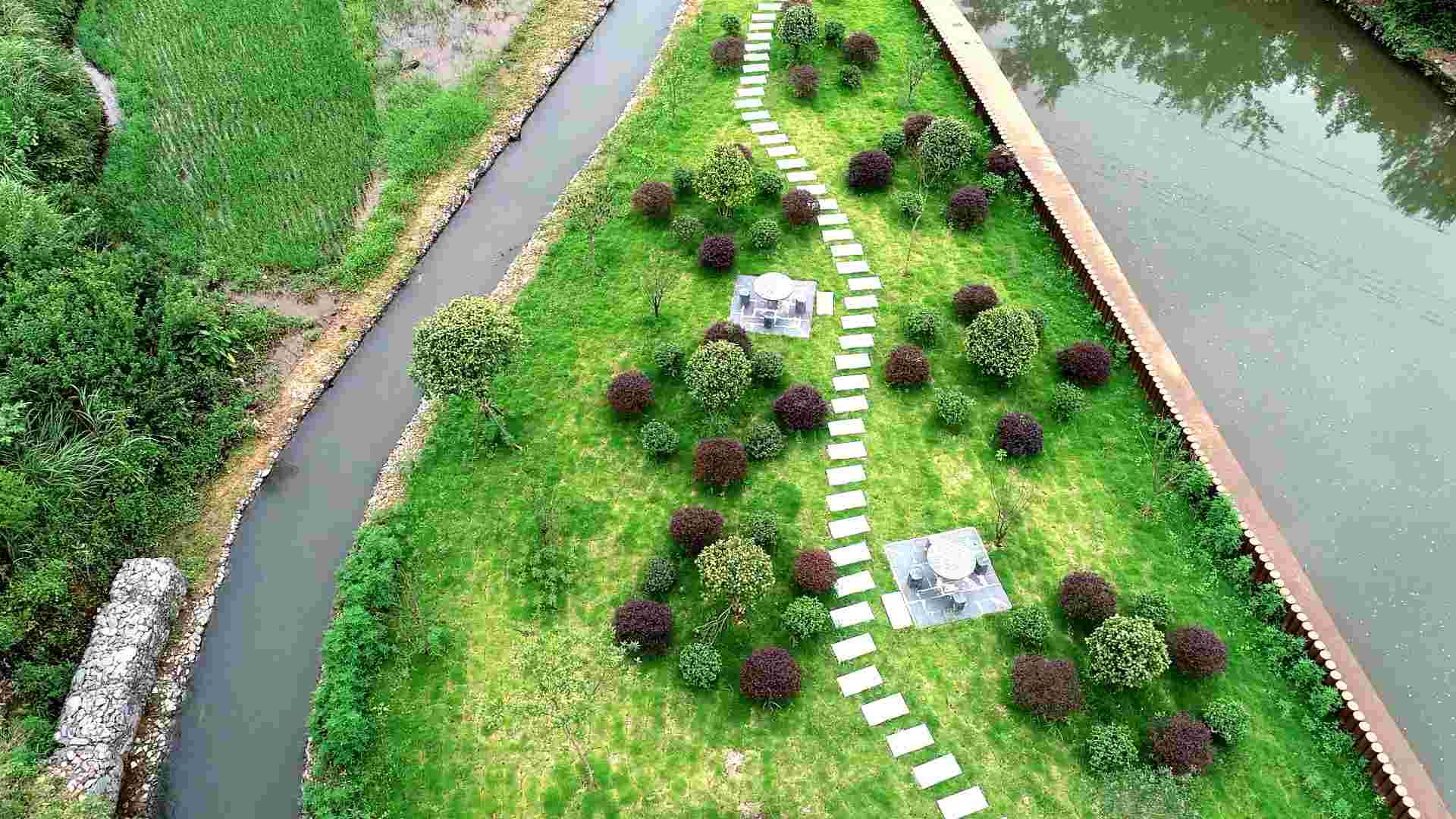 “水美湘村”清建设俯瞰图。单位供图 “水美湘村”清建设俯瞰图。单位供图