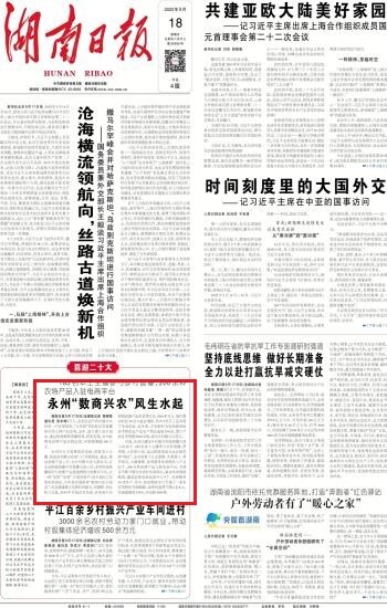 喜迎二十大｜永州“数商兴农”风生水起