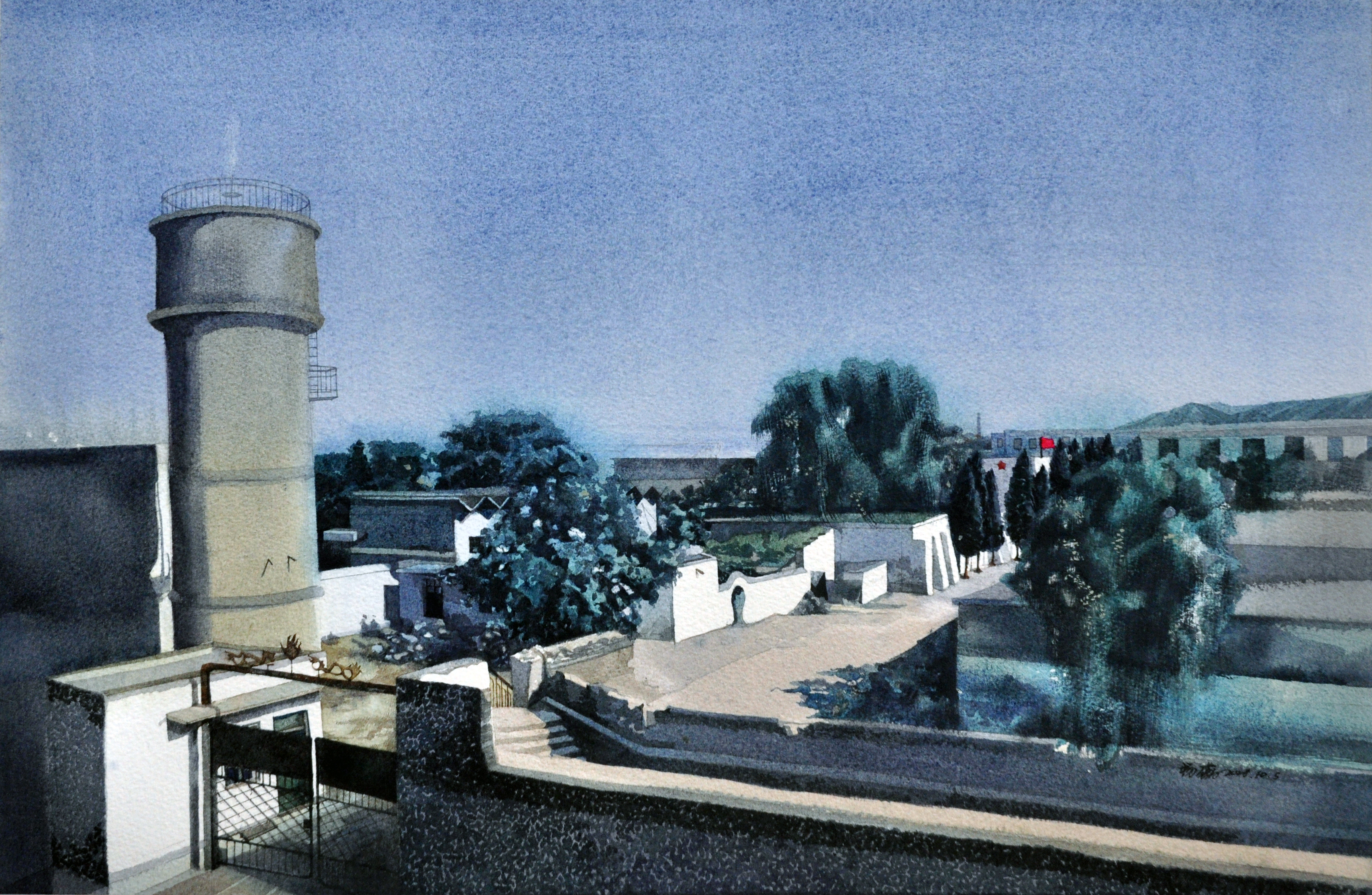 《城北有信使之二》 36×54cm 纸上水彩 2018（第十二届中国艺术节）.jpg