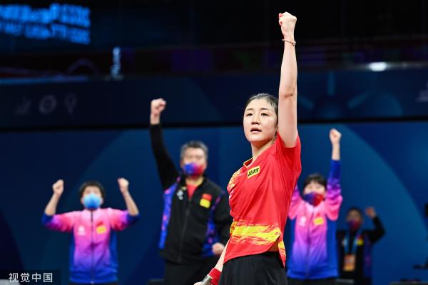 10月8日晚，世乒赛女团决赛中国