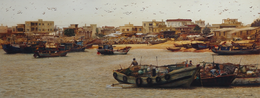孙诗谦-《休渔期》-112x42cm-2022_副本.jpg 孙诗谦-《休渔期》-112x42cm-2022_副本.jpg