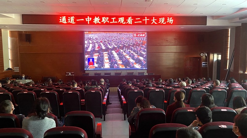 2.通道一中师生集中收看中国共产党第二十次全国代表大会开幕会+(6).jpg
