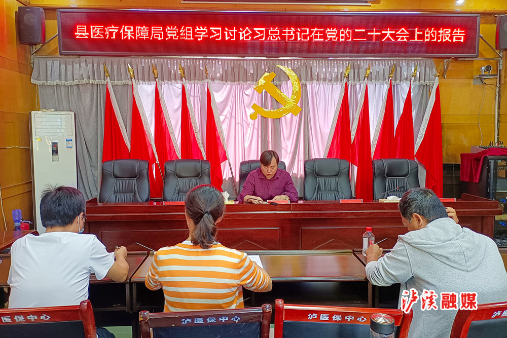 14县医疗保障局党组学习讨论党的二十大报告.jpg