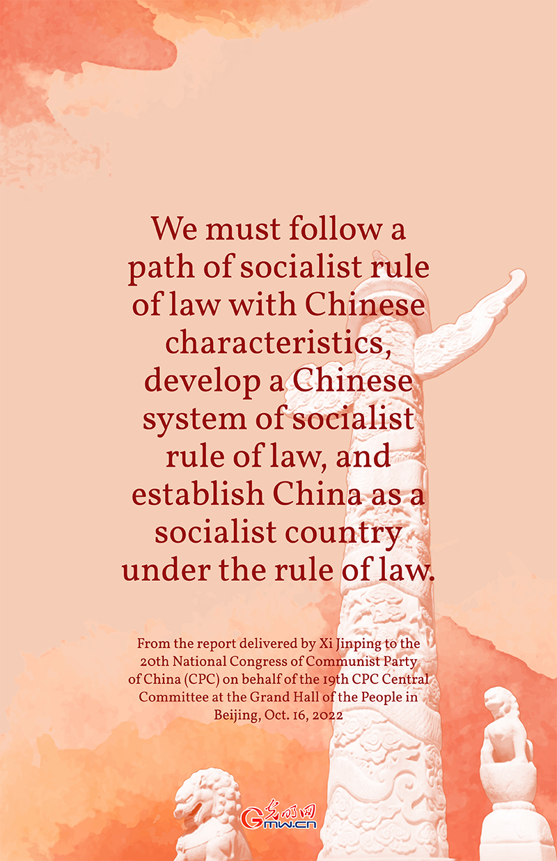Building a modern socialist country in all respects under rule of law
