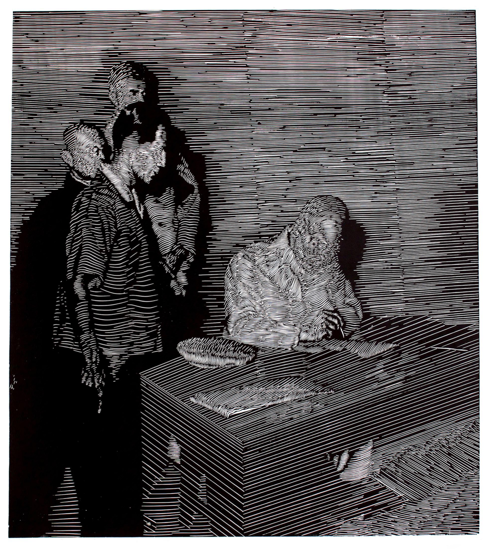 09-刘京作品-《战争的后果——1945的记忆》，木版画，77cm×67cm，2015年，入选第5届全国青年美展(1).png