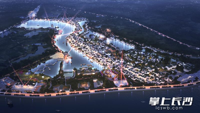 望城靖港古镇2.0版效果图。图片均为 望城文旅公司投供图