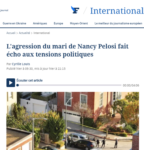 佩洛西丈夫遇袭 外媒:“美国政治正在溃烂”_fororder_4