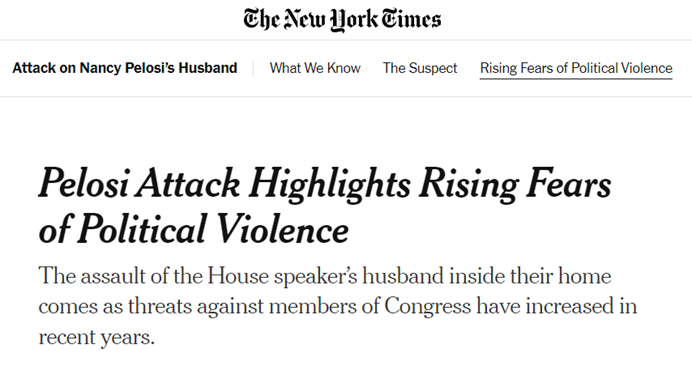 佩洛西丈夫遇袭 外媒:“美国政治正在溃烂”_fororder_3