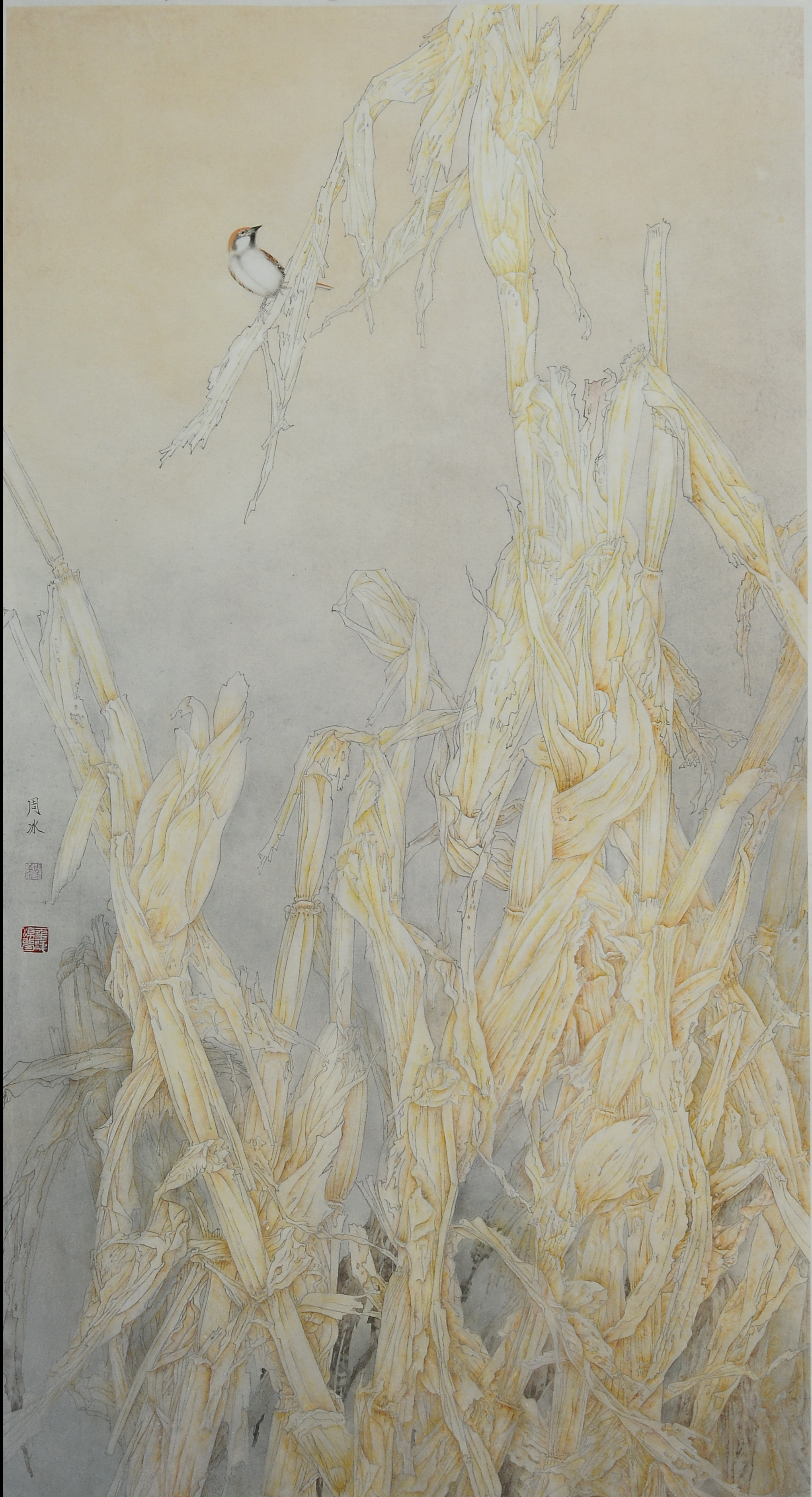 晨霜洗铅华 （岩彩）65x136cm.中国国家画院美术馆收藏.jpg