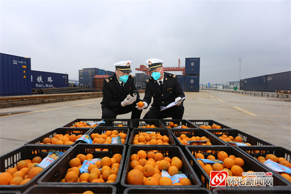 　　海关进查验国际班列首发货物（资料照片）