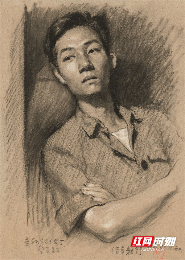 蔡亮肖像，素描，27.5cm×19.5cm，1953年.jpg