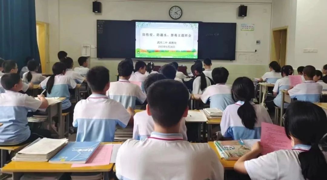 武冈二中开展“安全第一 守护成长”主题班会(图1)