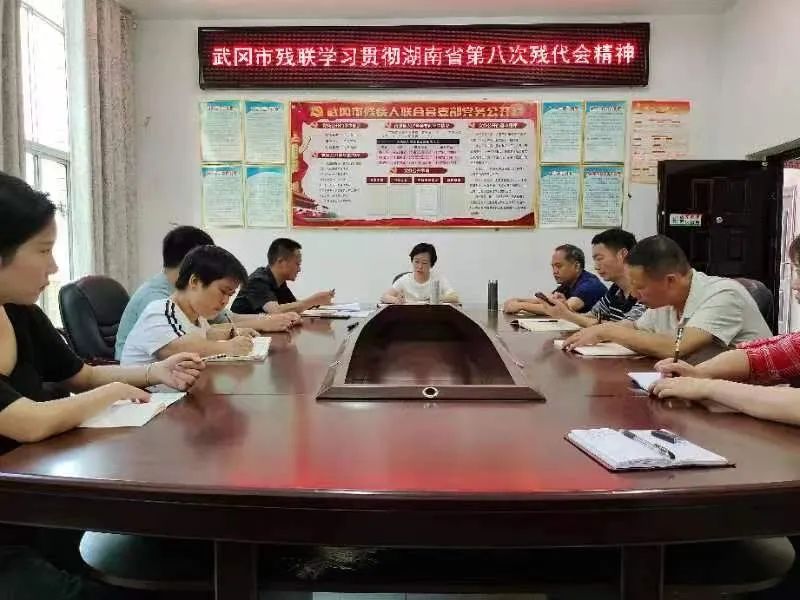 武冈市残联传达学习省残联第八次代表大会精神(图1)