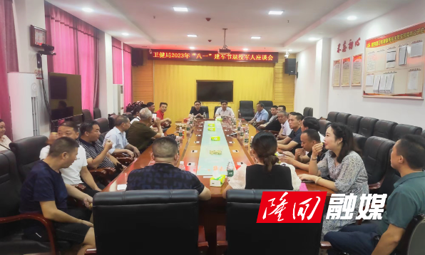 隆回县卫健局召开2023年“八一”建军节退役军人座谈会(图1)