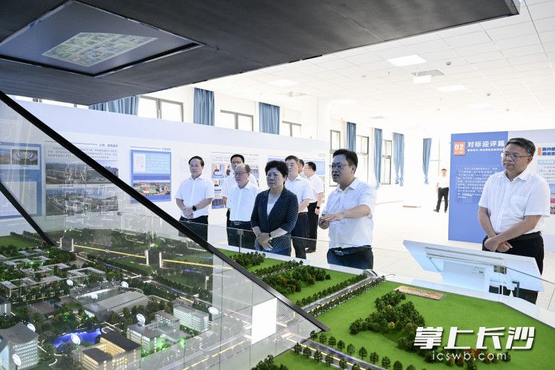 在长沙工业学院（筹）项目一期，吴桂英调研校园建设规划。