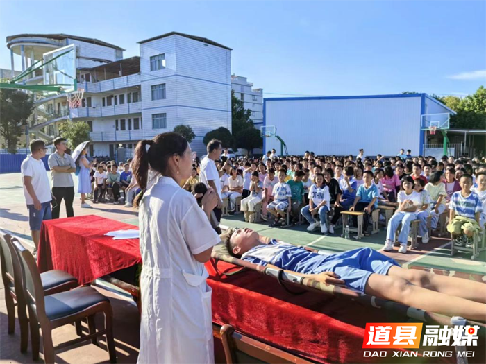 道县潇水学校：开展防溺水演练 筑牢学校安全网1_副本.png