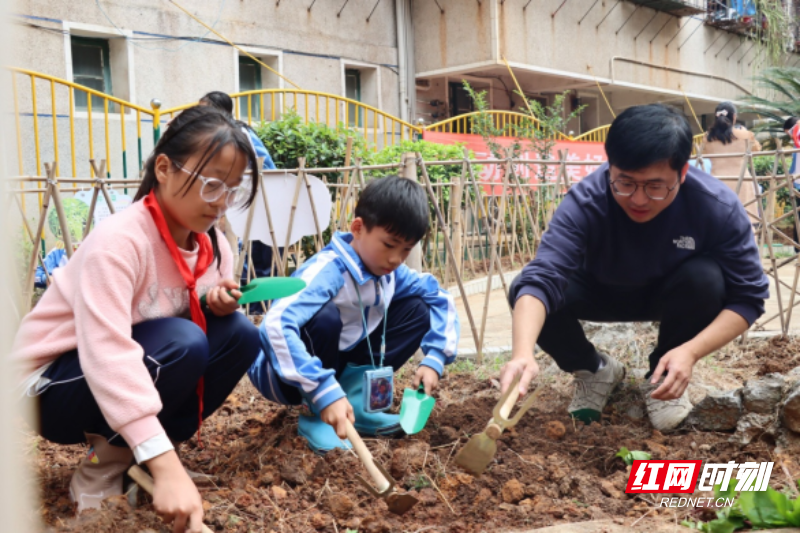 劳动指导老师正在为孩子们做现场示范。.png