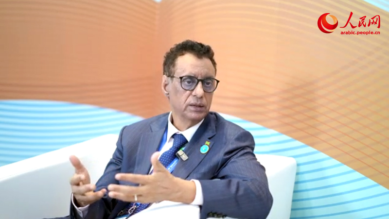 毛里塔尼亚经济与可持续发展部长萨利赫接受人民网专访。人民网 杨春燕摄