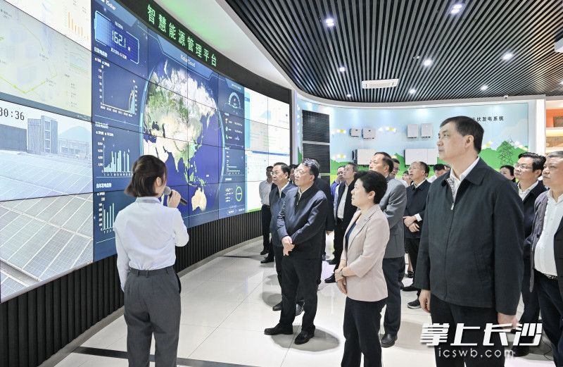 长沙市代表团考察阳光电源股份有限公司。