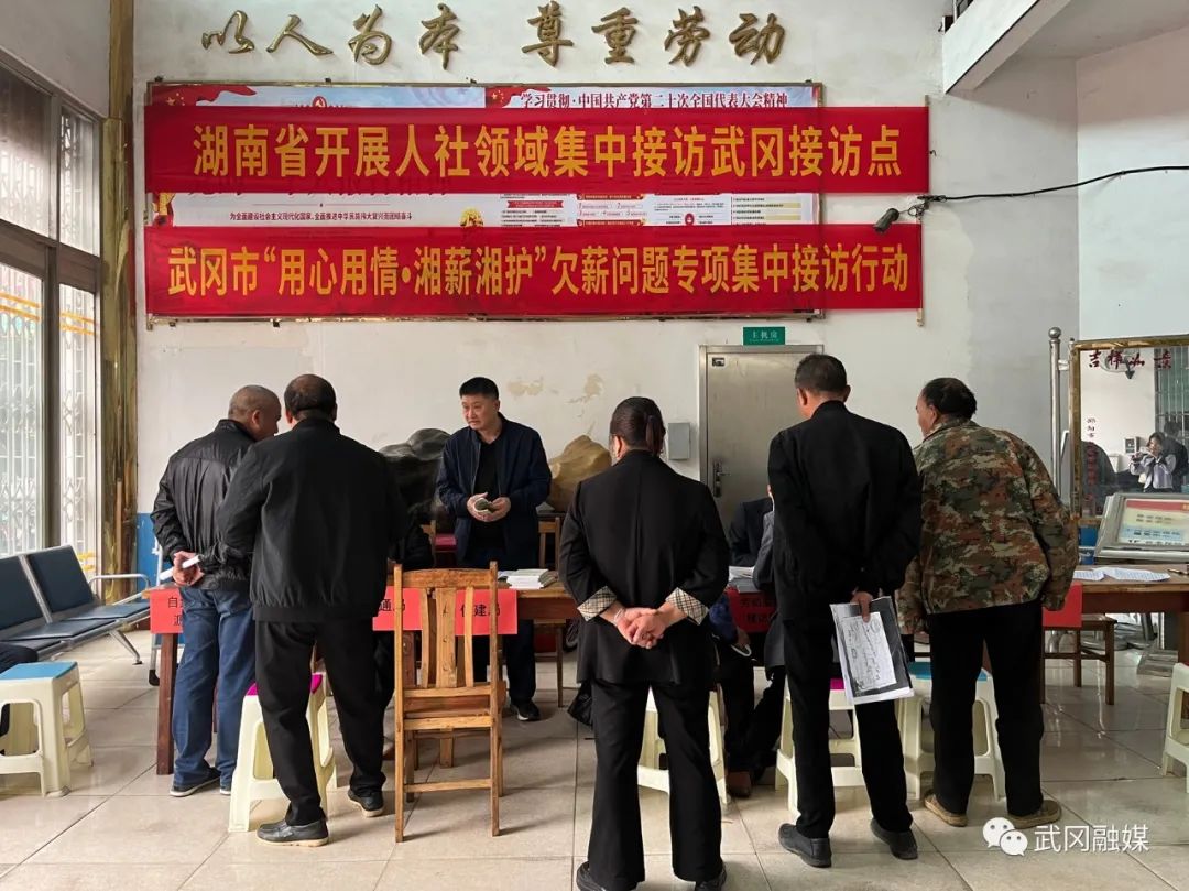 武冈市人社局：集中接访解难题 部门联动治欠薪(图2)