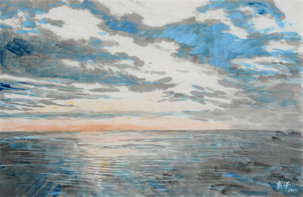 1戴泽：《海阔天空》，46cm×70cm，纸本国画，2009年.jpg