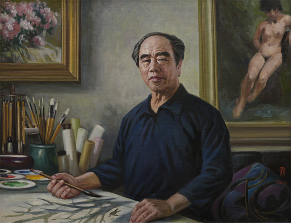 3谷嶙：《戴泽先生》，88cm×144cm，布面油画.jpg