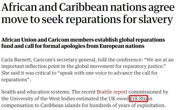 历史清算来了！英国或因奴隶贸易面临巨额索赔