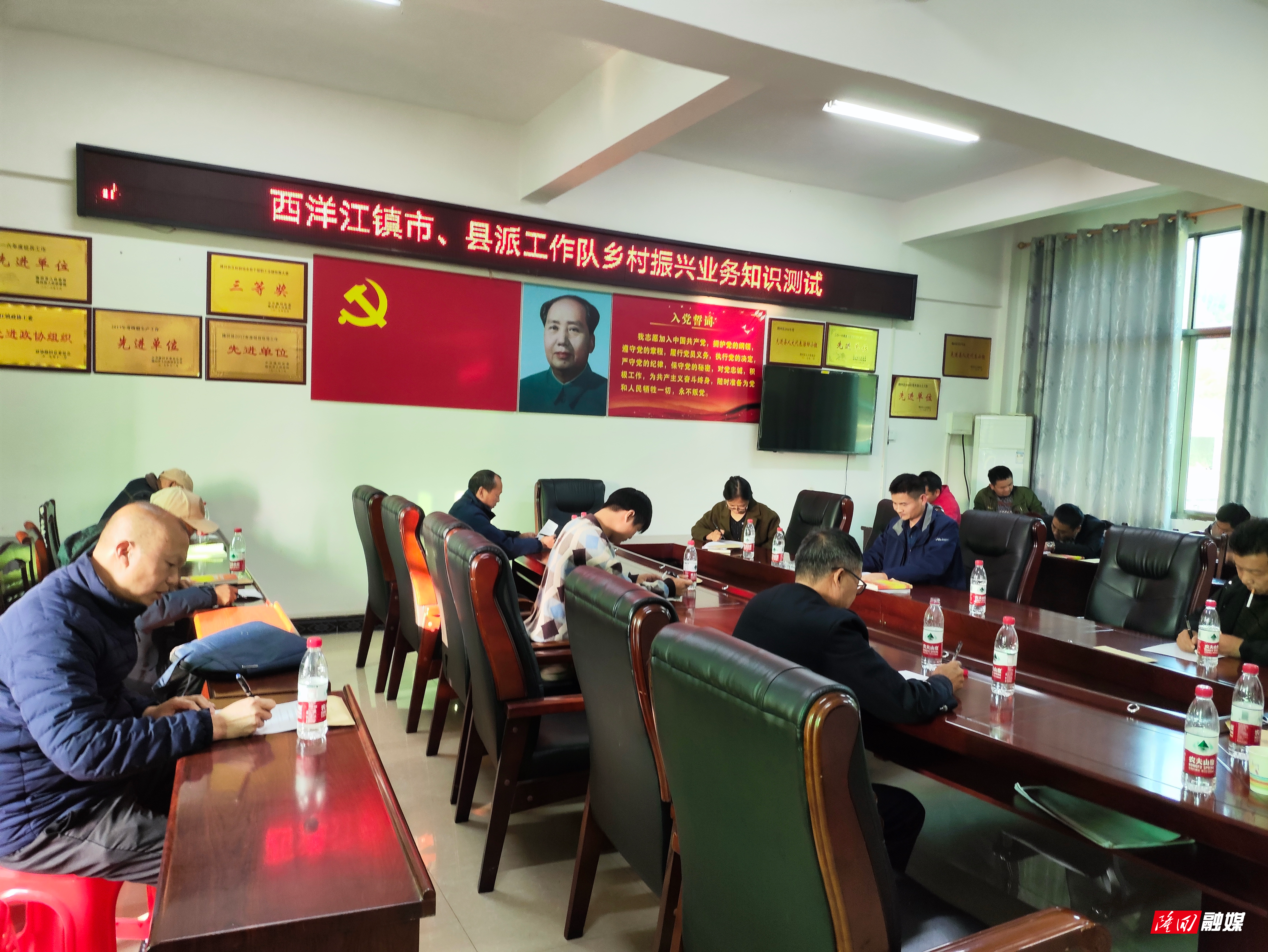 西洋江镇组织市、县派工作队（组）开展乡村振兴业务测试(图1)