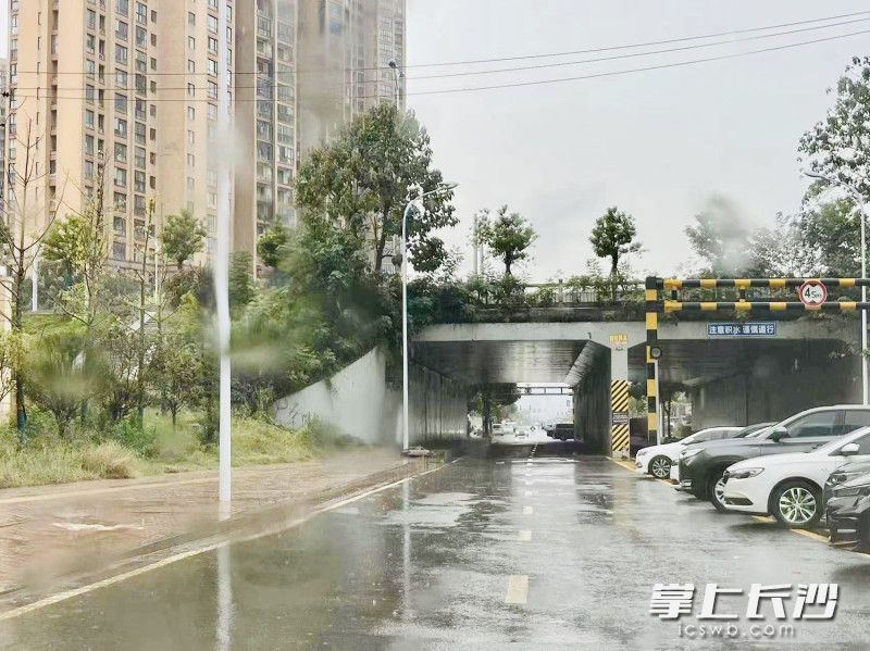 整改后大雨天氣路面恢復(fù)清爽。