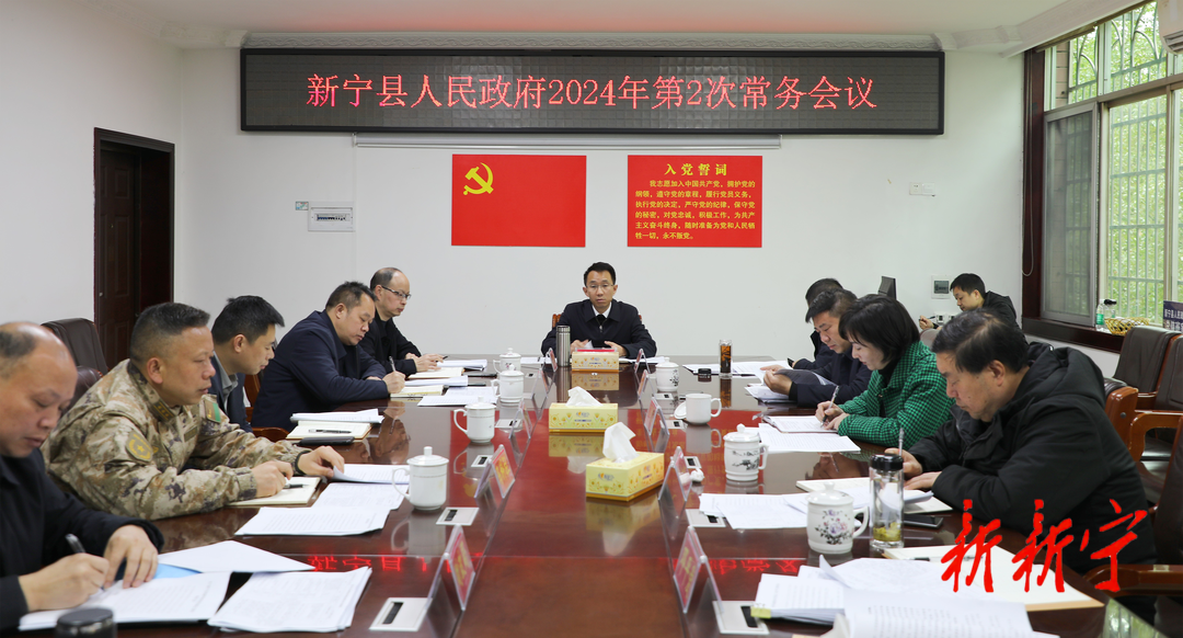新宁县人民政府召开2024年第2次常务会议(图1)