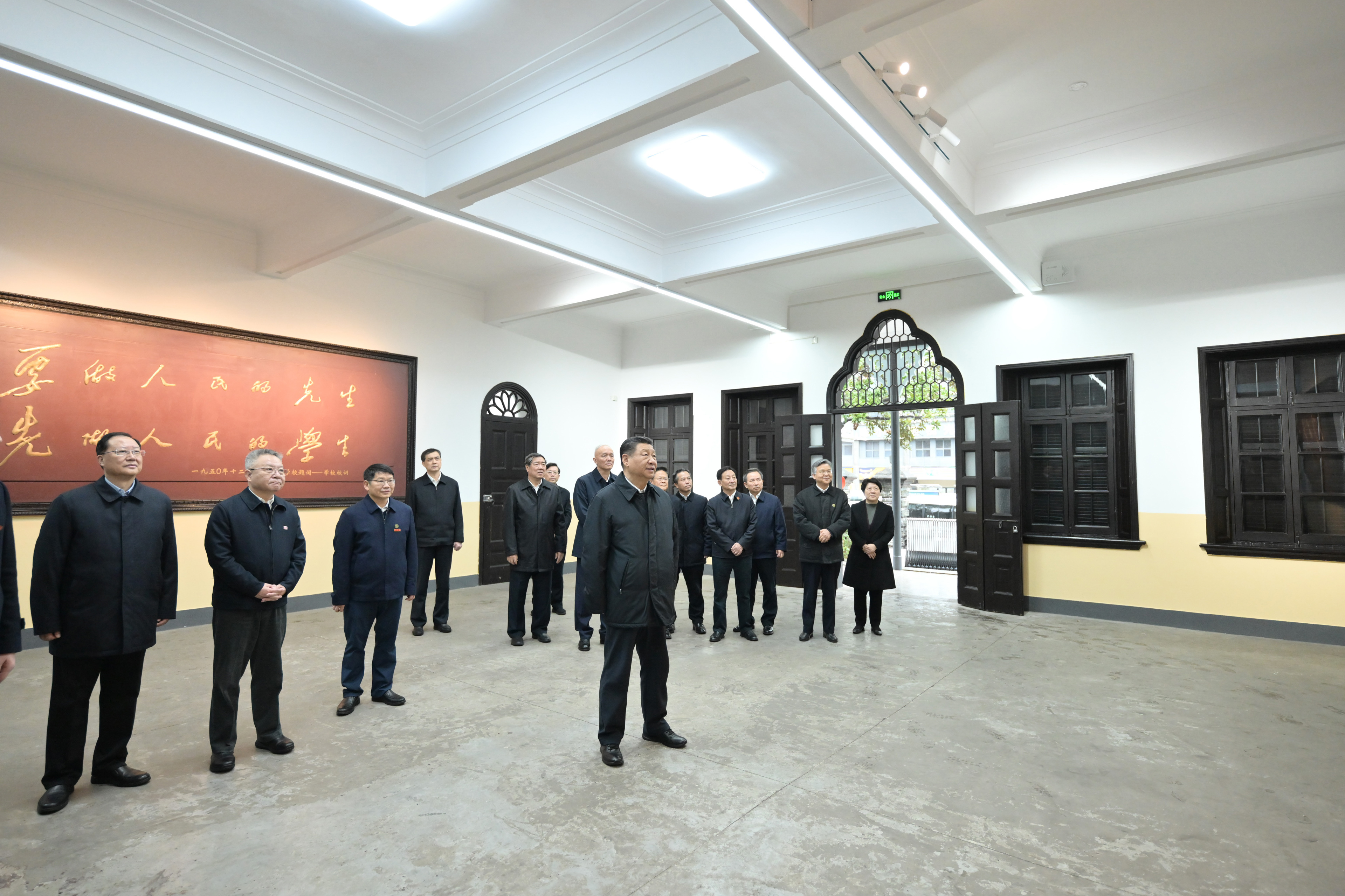 3月18日，习近平总书记在湖南第一师范学院（城南书院校区）考察。