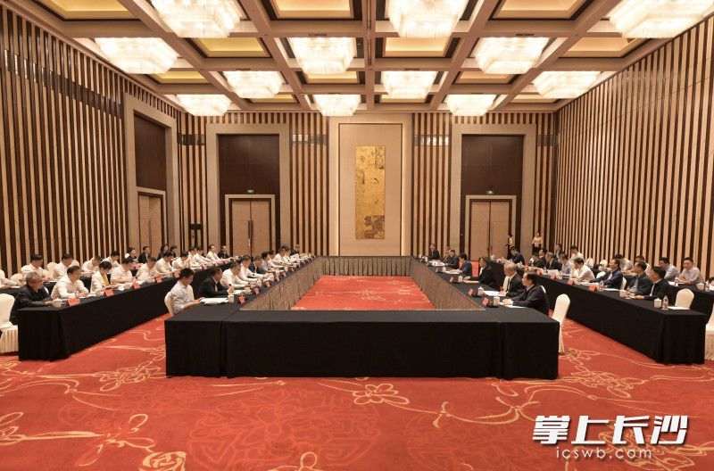5月14日，南京·长沙两地合作发展交流座谈会在南京举行。均为长沙晚报全媒体记者 余劭劼 摄