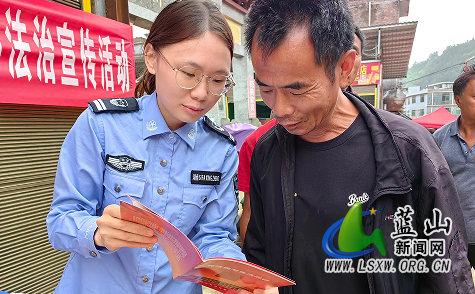 “法”治之光 “典”亮集市：蓝山县司法局开展“民法典宣传月”集中法治宣传活动2.png