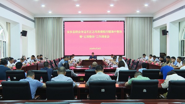 安乡县召开群众身边不正之风和腐败问题集中整治暨“五项整治”工作调度会