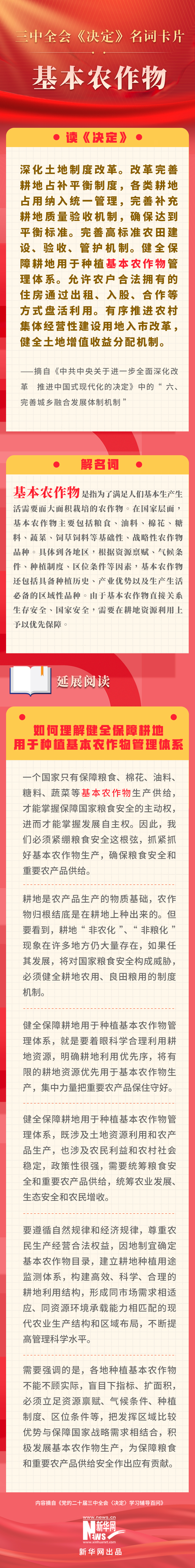三中全会《决定》名词卡片天天学：基本农作物